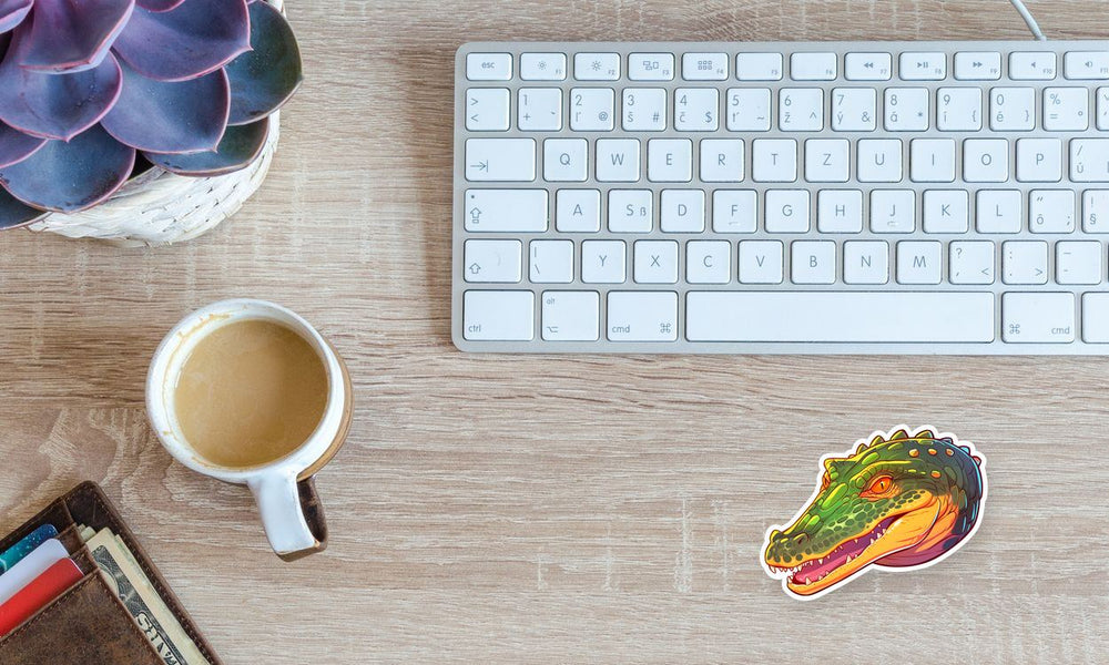 Bright Crocodile Head Sticker