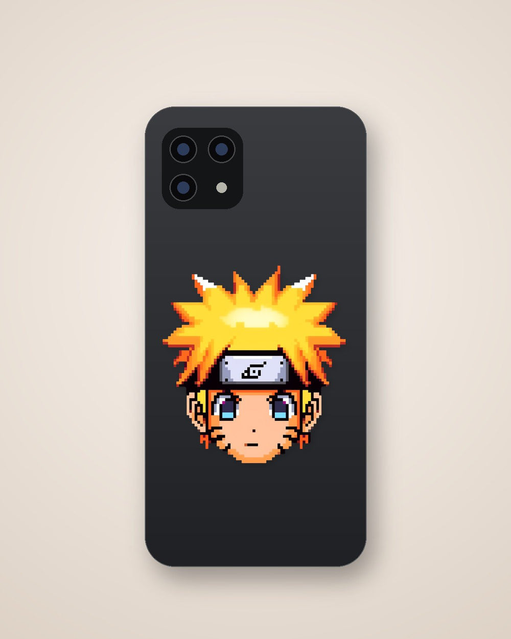 Pixel Naruto Uzumaki Head Sticker