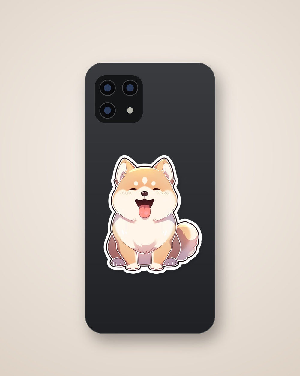 Shiba Inu with Closed Eyes Sticker