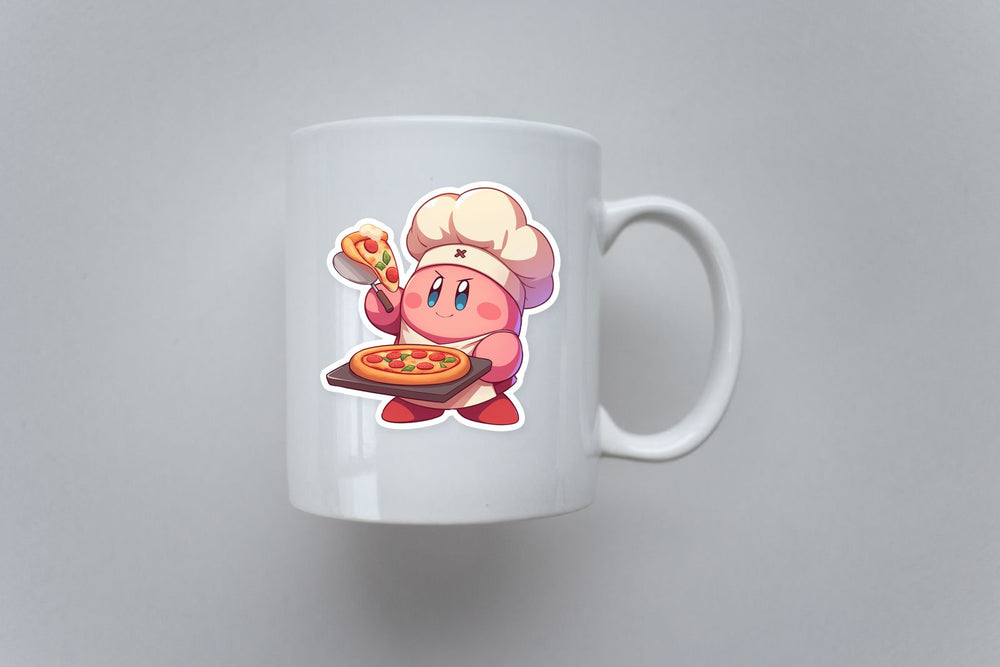 Kirby Chef Pizza Sticker