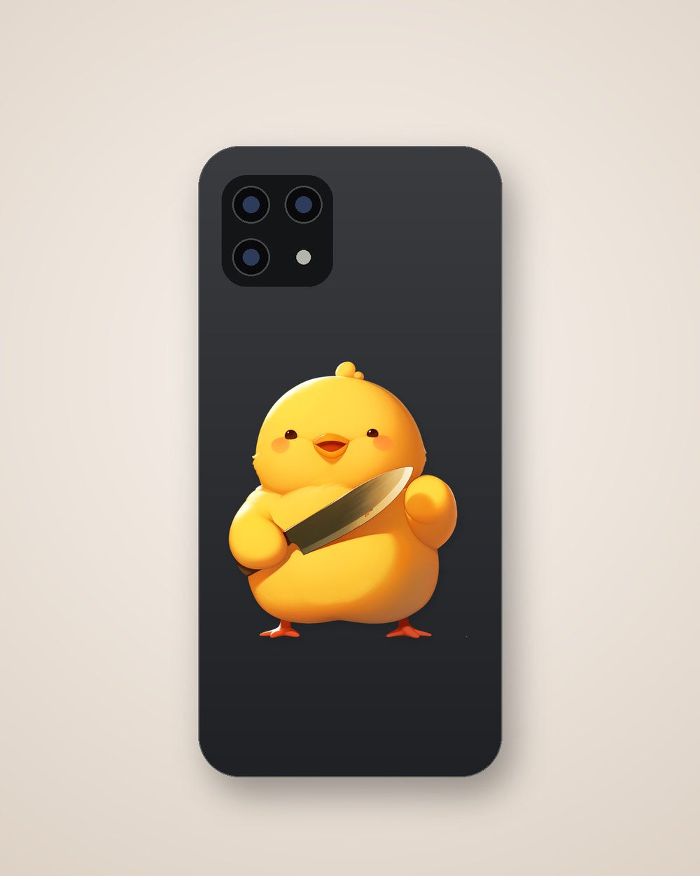 Funny Chicken with Knife Sticker