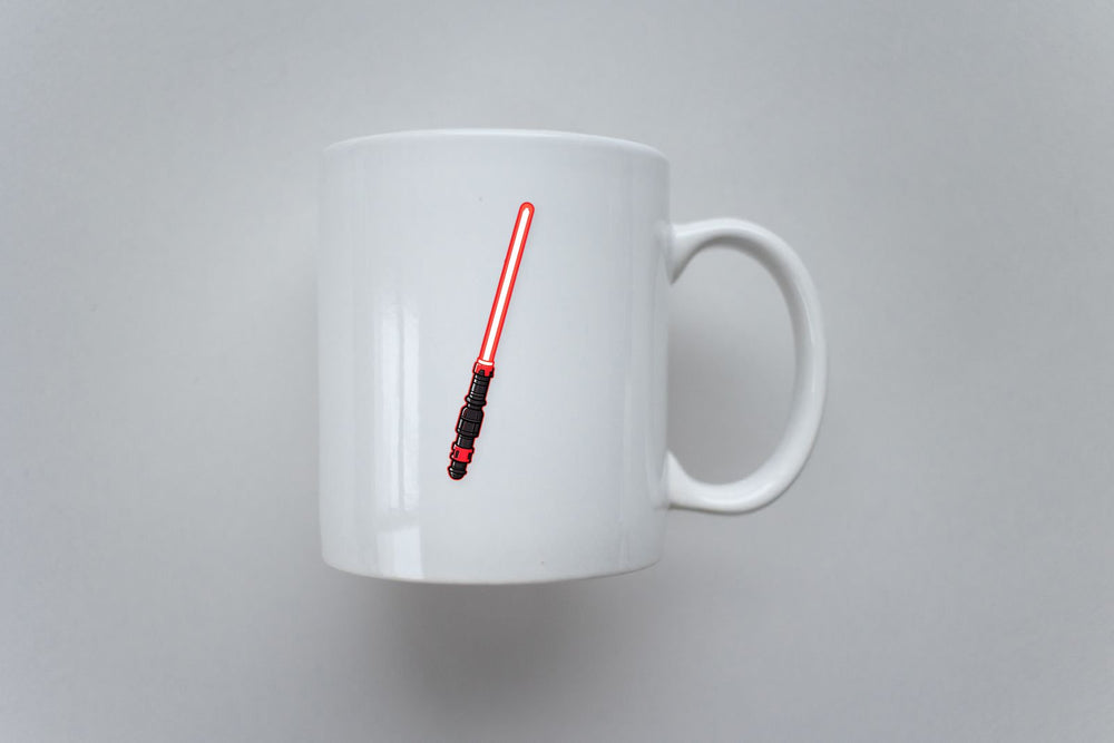 Cartoon Red Sith Lightsaber Sticker