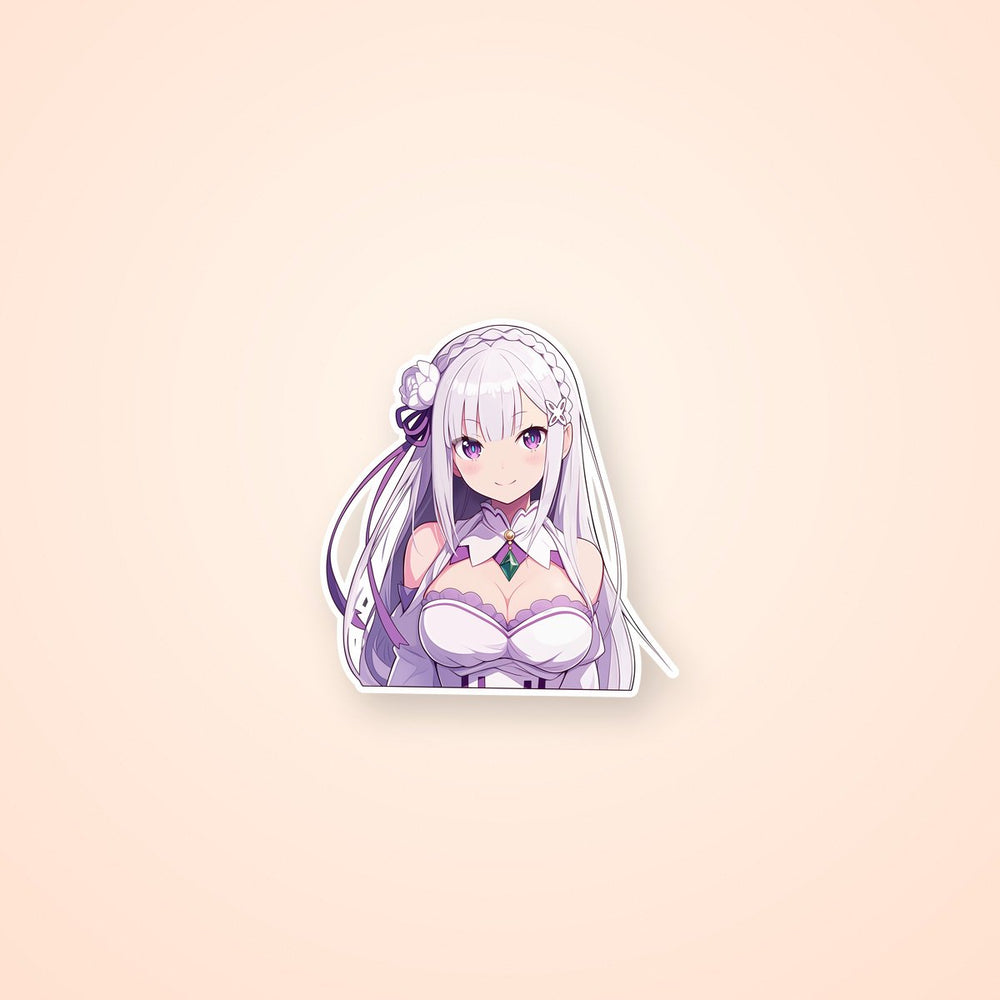 Re:Zero Emilia White Dress Sticker