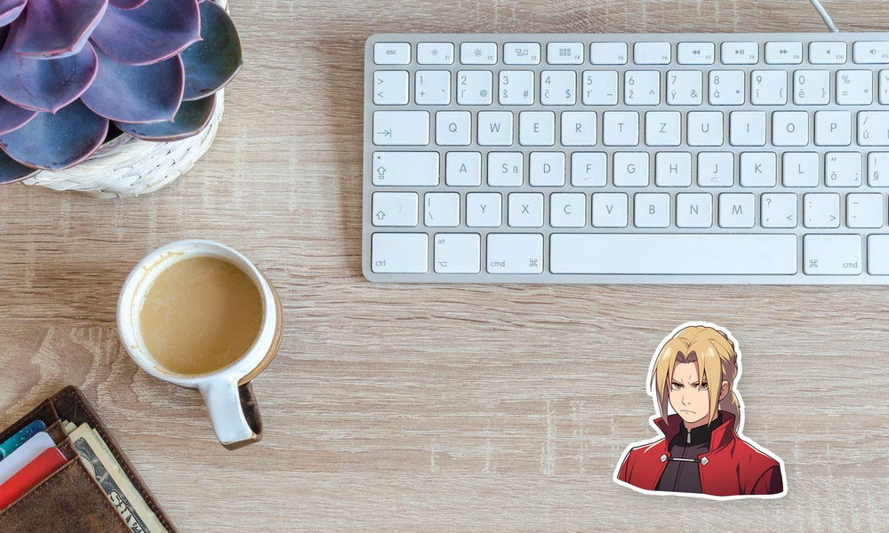 Serious Edward Elric Anime Sticker