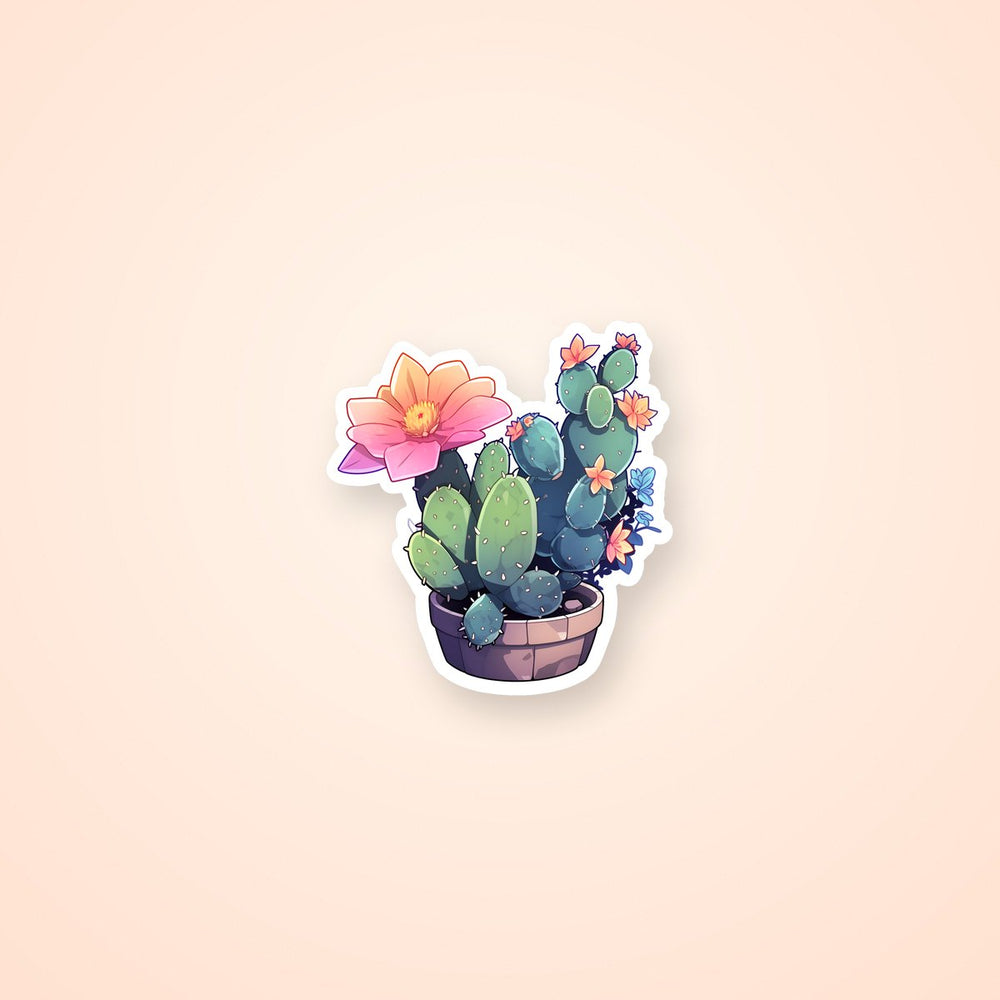 Aesthetic Blooming Cactus Sticker