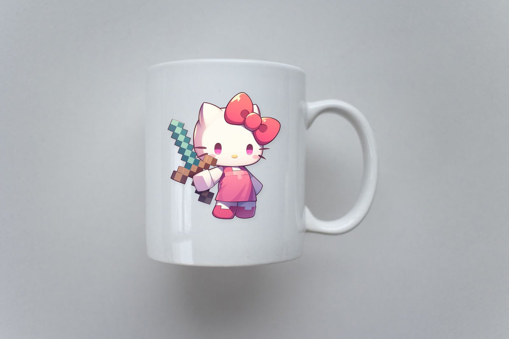 Hello Kitty Minecraft Sword Clipart Sticker