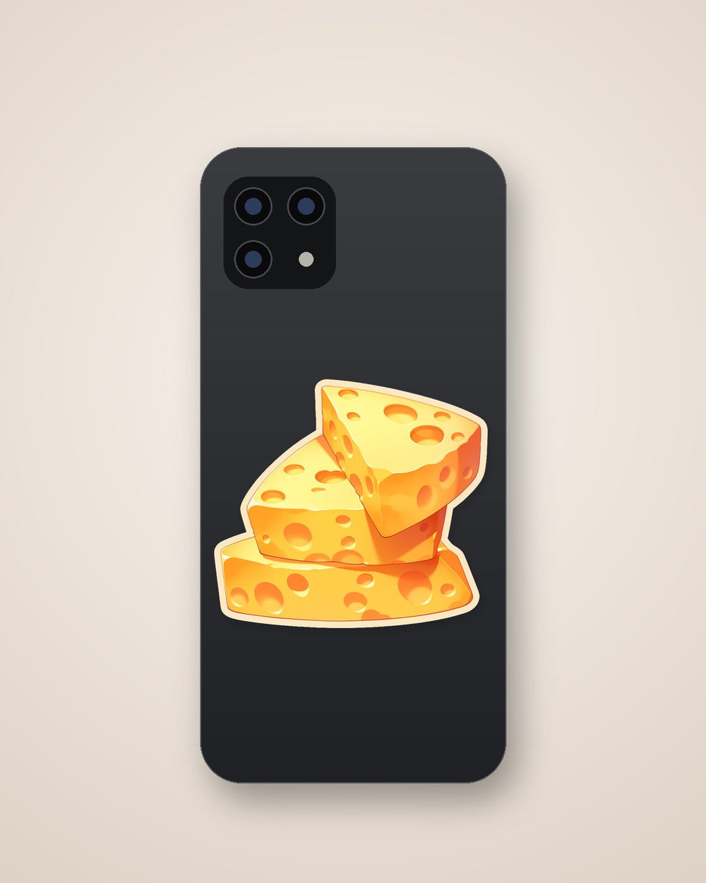 Three Pieces of Cheese Aesthetic Sticker
