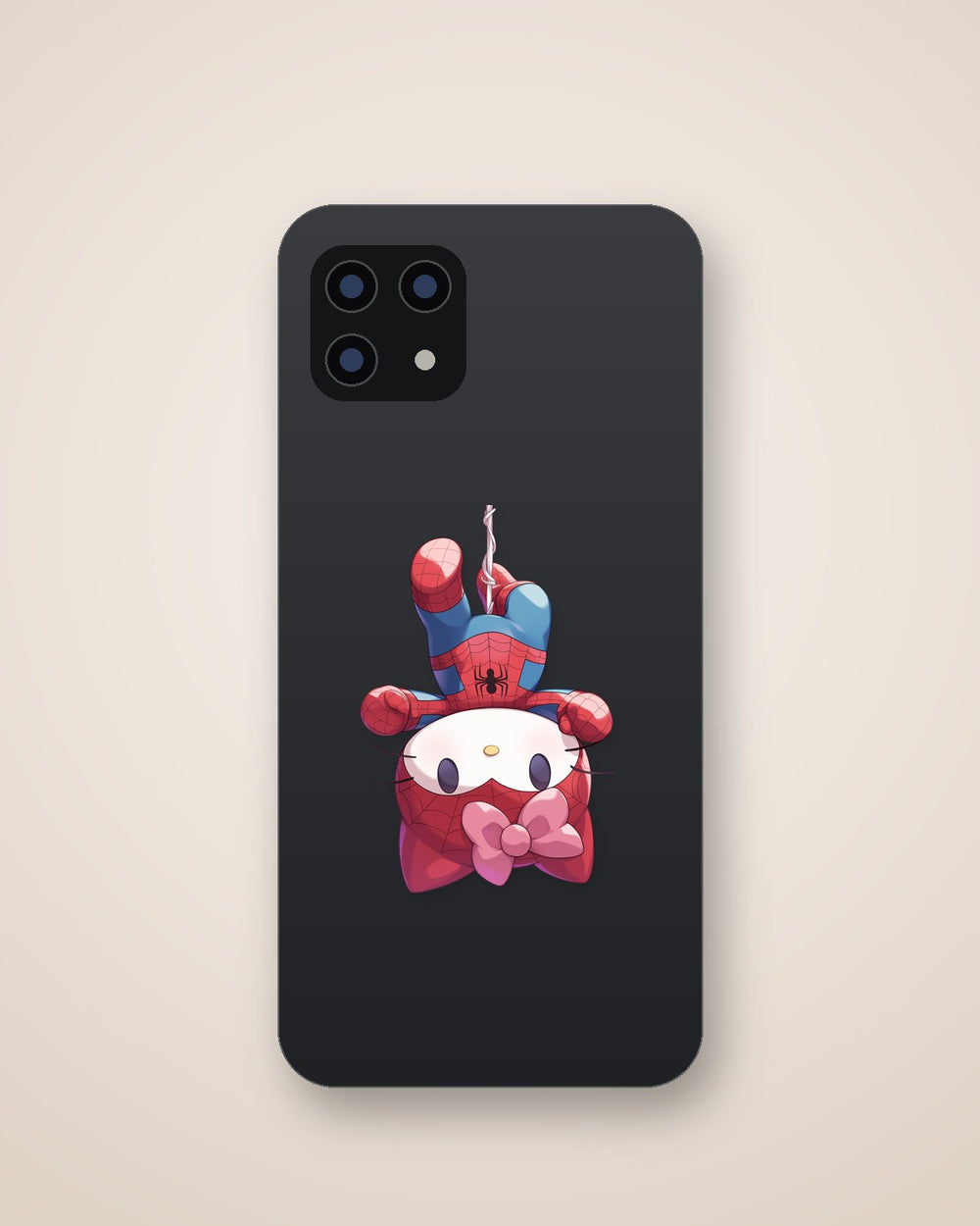 Hello Kitty Spider-Man Upside Down Clipart Sticker