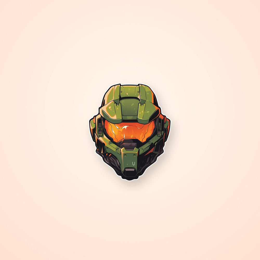 Halo Master Chief Helmet Aesthetic Sticker
