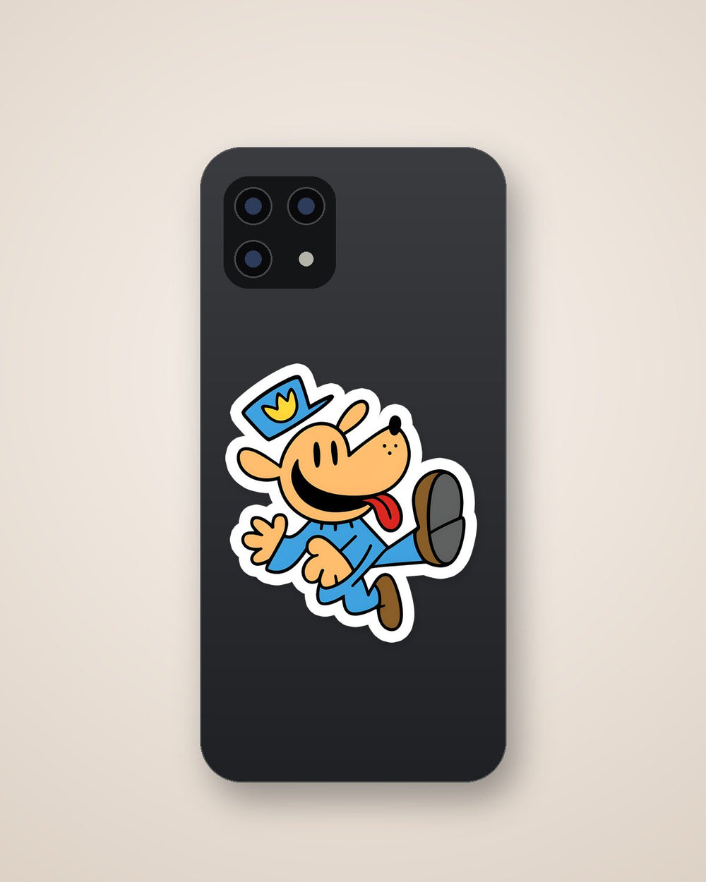Dog Man Comic Character Sticker