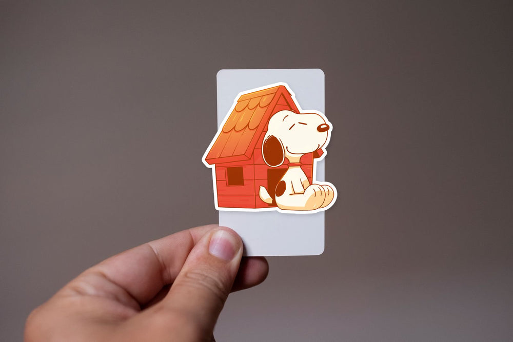 Snoopy Dog Red House Sticker