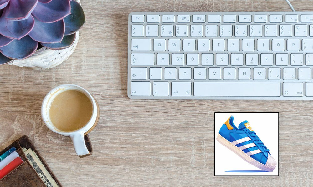 Blue Adidas Sneaker Sticker