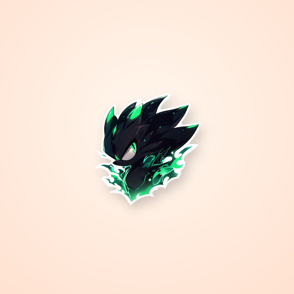 Black & Green Super Sonic Sticker