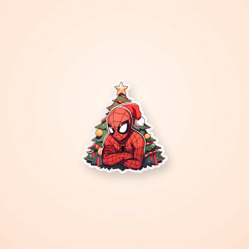 Spider-Man & Christmas Tree Sticker