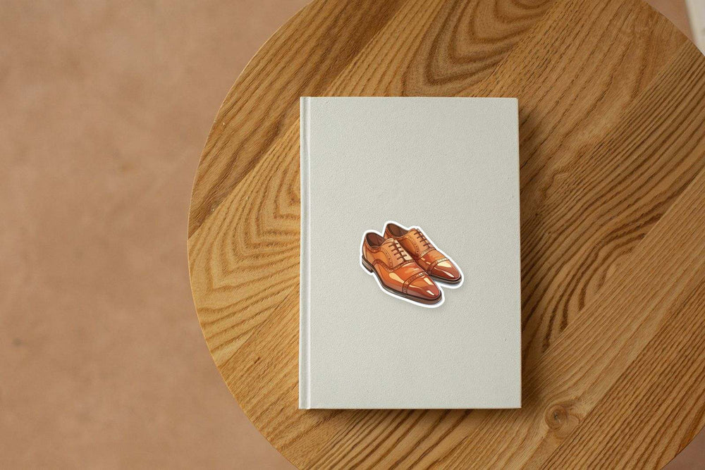 Brown Oxford Shoes Sticker