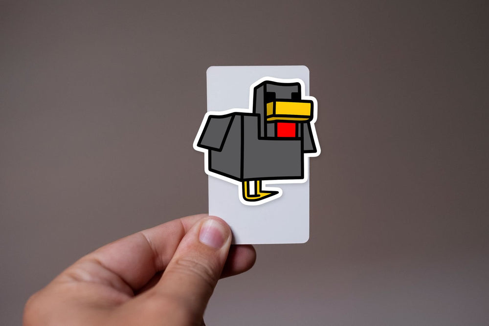 Minecraft Black Chicken Sticker