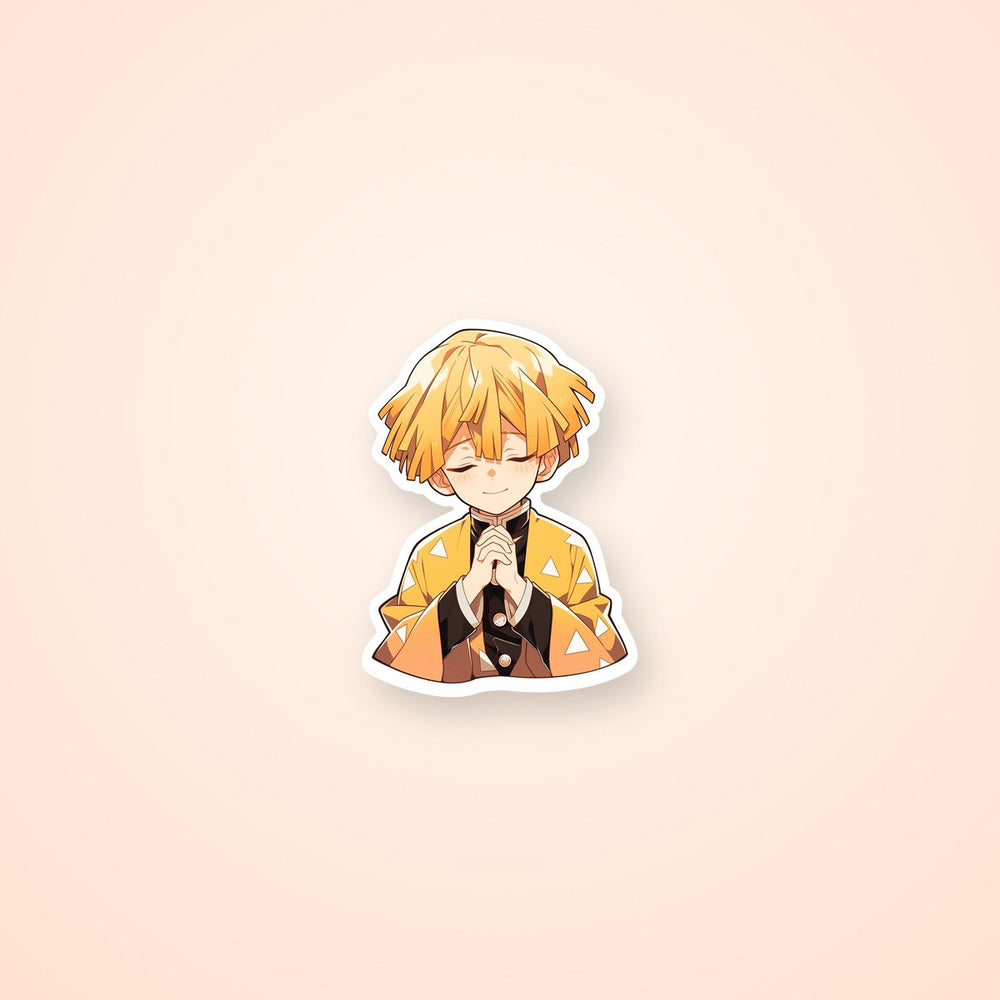 Cute Zenitsu Pray Sticker