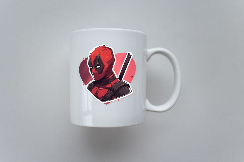 Deadpool Love Heart Sticker