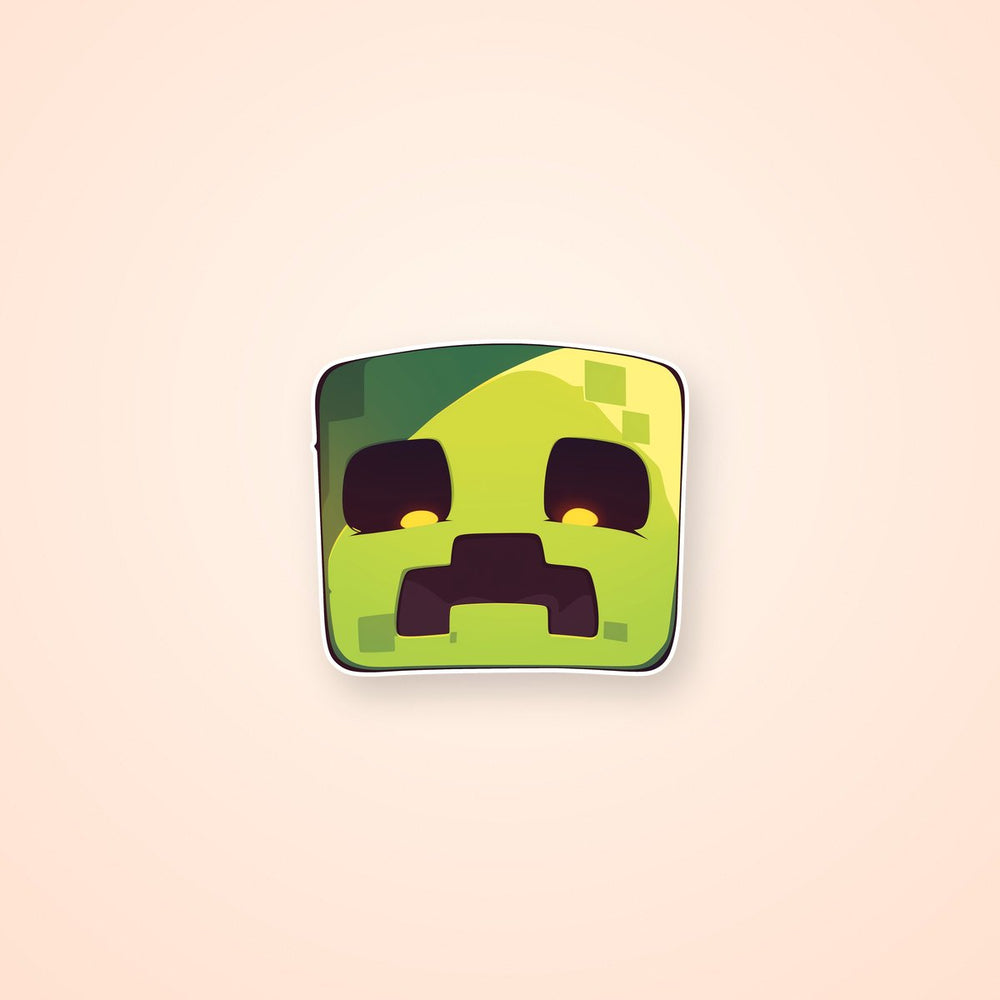 Minecraft Sad Creeper Cute Sticker