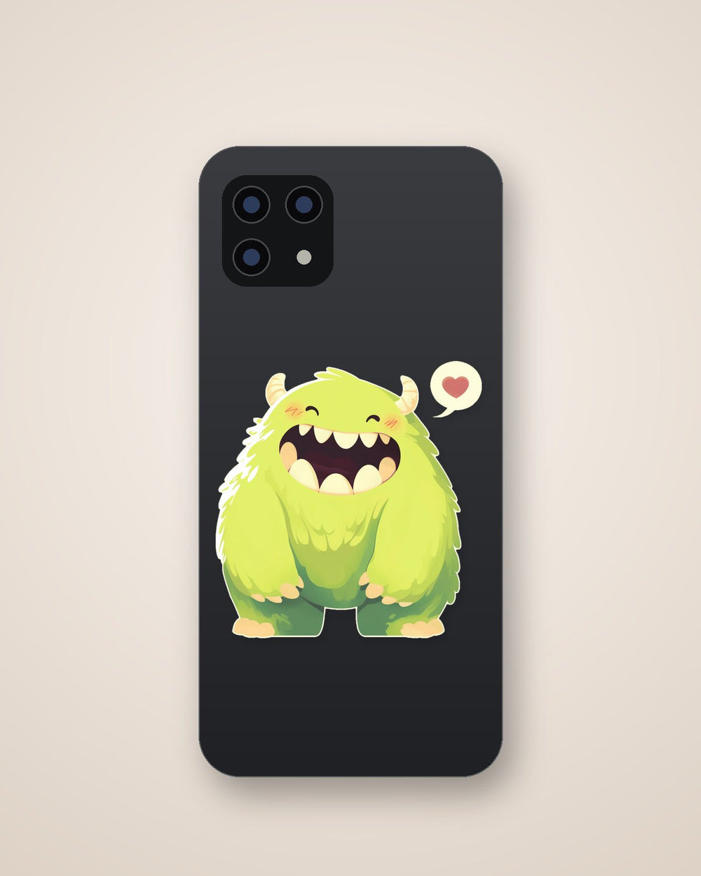 Cute Green Monster Love Sticker