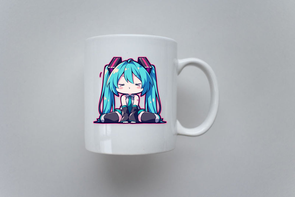 Hatsune Miku Chibi Crossed Arms Sit Clipart Sticker