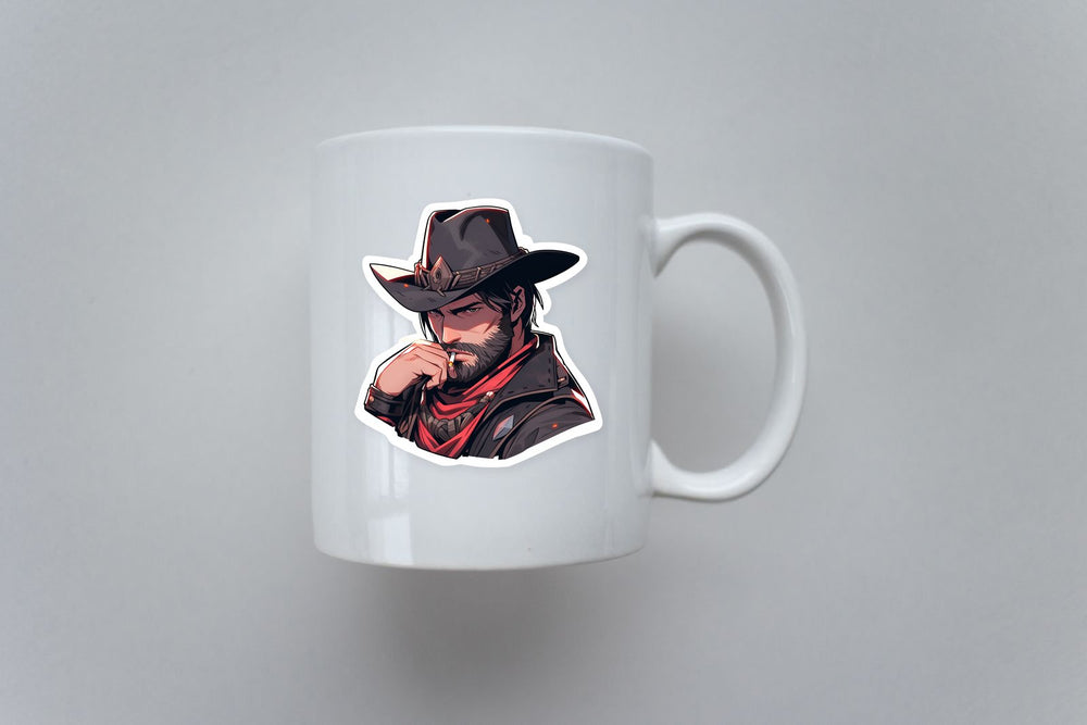 Rdr2 Arthur Smoking Sticker