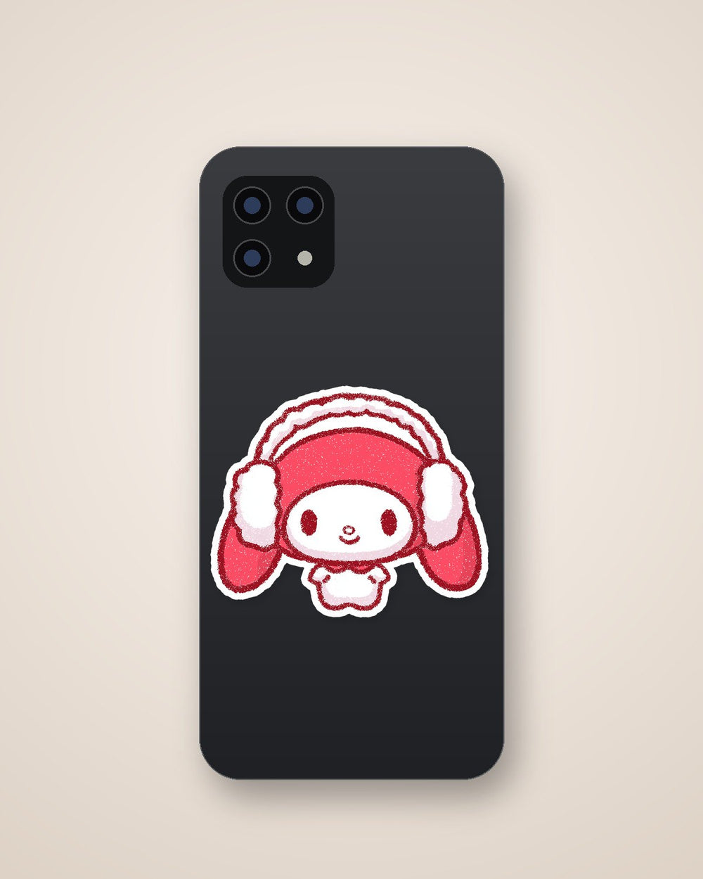 My Melody Fluffy Earmuffs Sticker