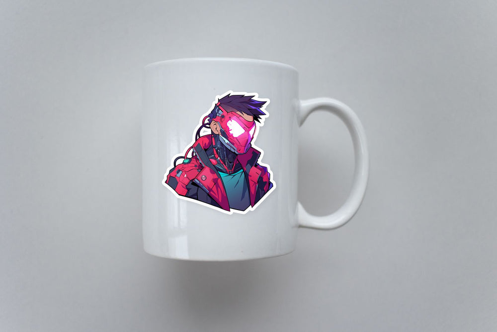 Futuristic Cyberpunk Soldier Sticker
