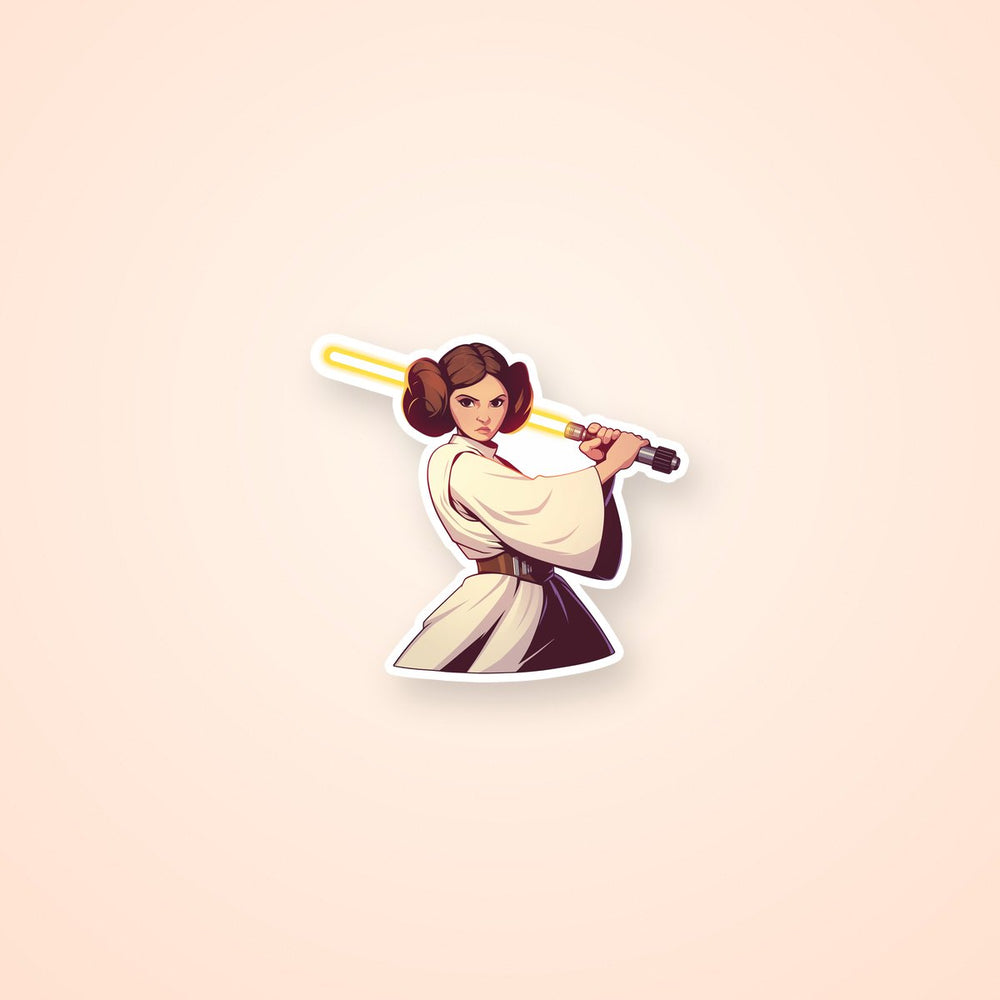 Princess Leia Jedi Lightsaber Sticker