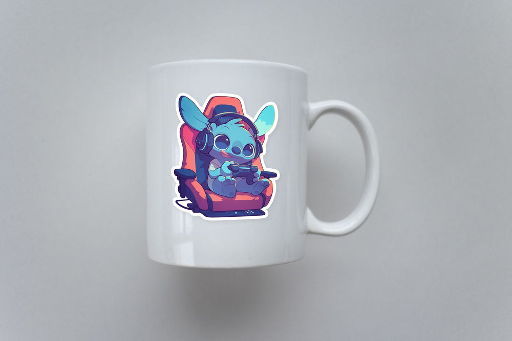 Stitch Gamer Headset Cute Sticker