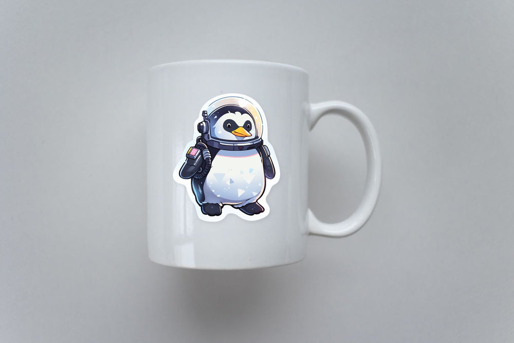 Funny Penguin Astronaut Sticker