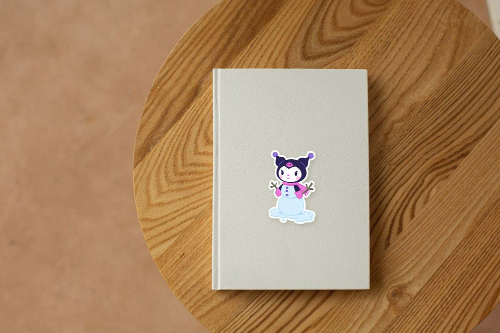 Kawaii Kuromi Snowman Winter Sticker