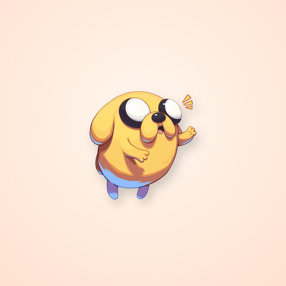 Jake the Dog Surprised Sticker