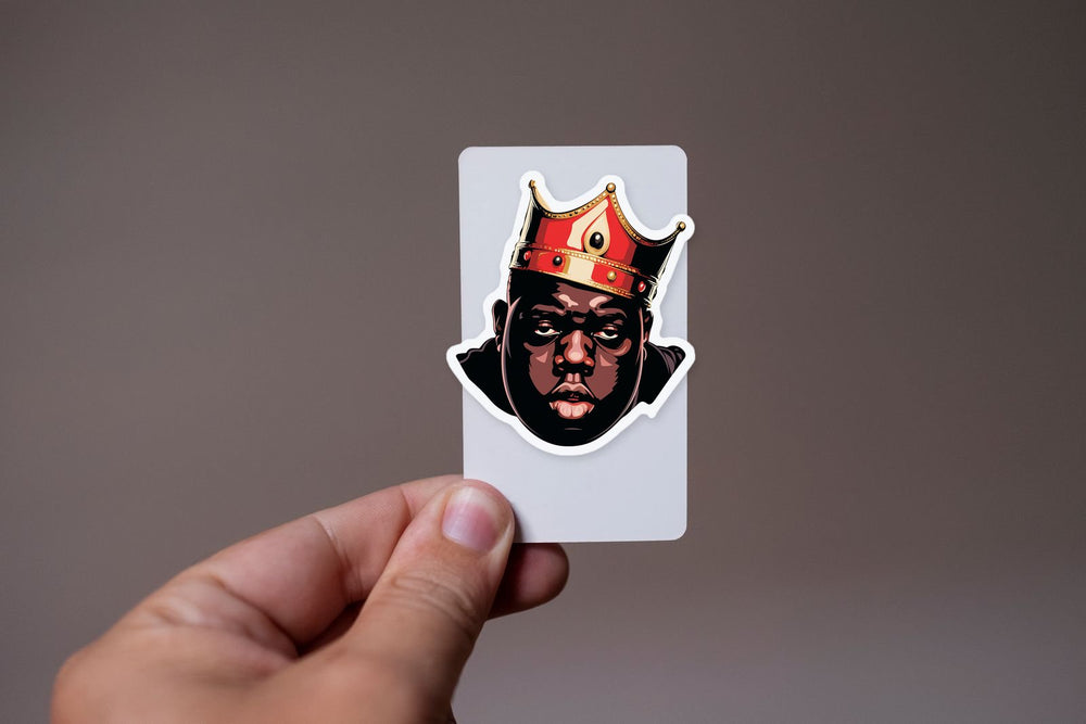 Notorious B.I.G. with Crown Art Sticker
