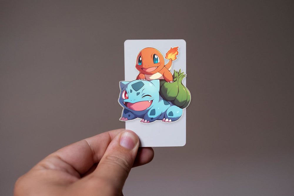 Pokemon Bulbasaur and Charmander Sticker