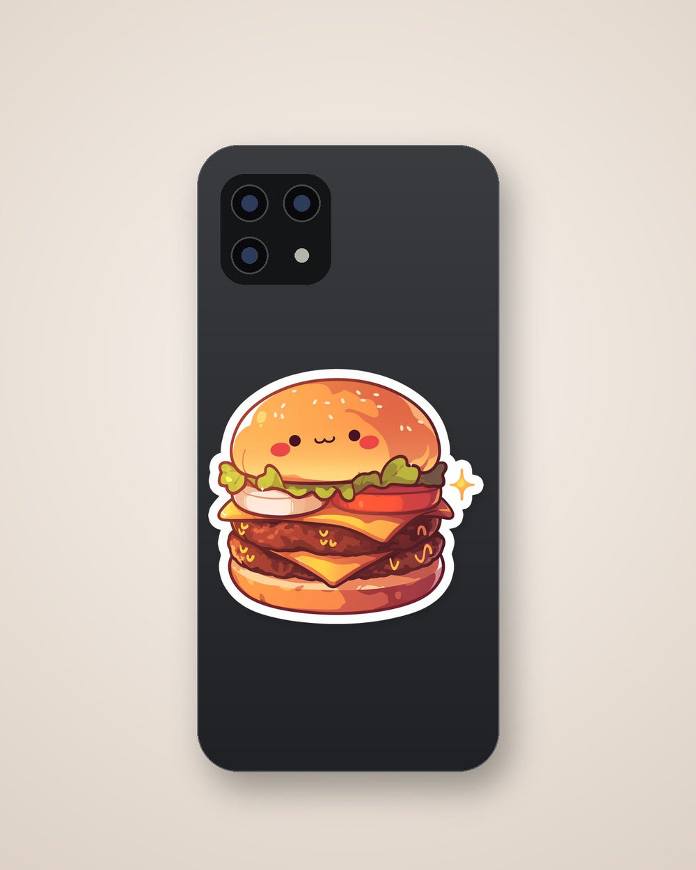Kawaii Cheeseburger Sticker