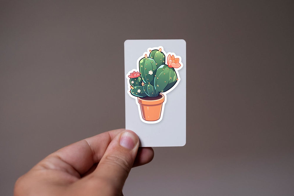 Prickly Pear Cactus Plant Sticker