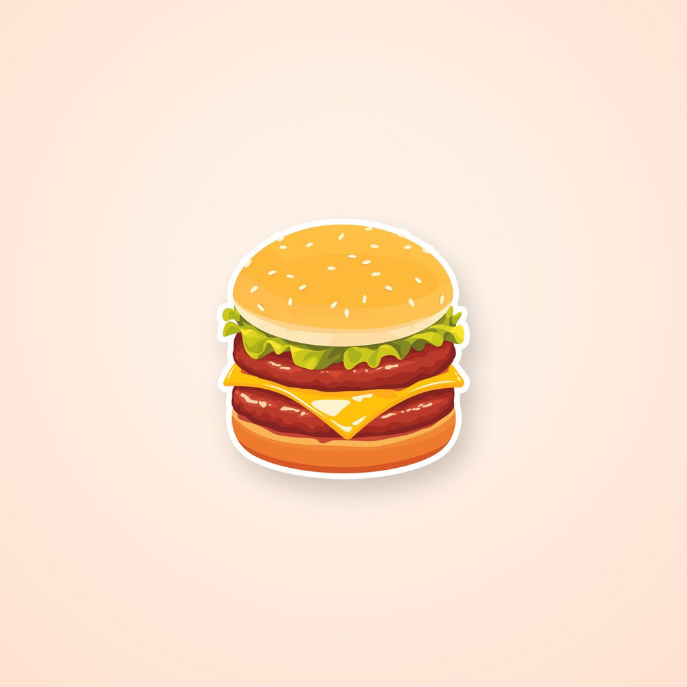 Juicy Cheeseburger Fastfood Sticker