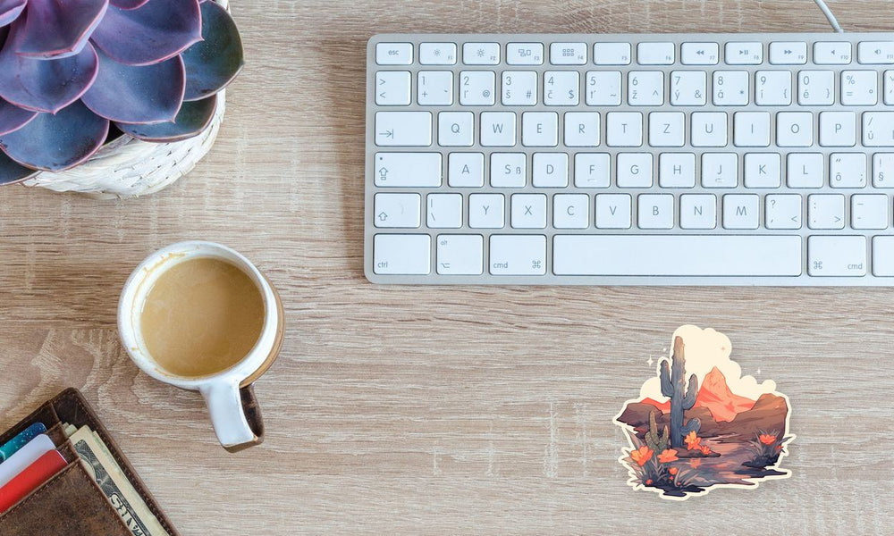 River in the Desert Aesthetic Sticker