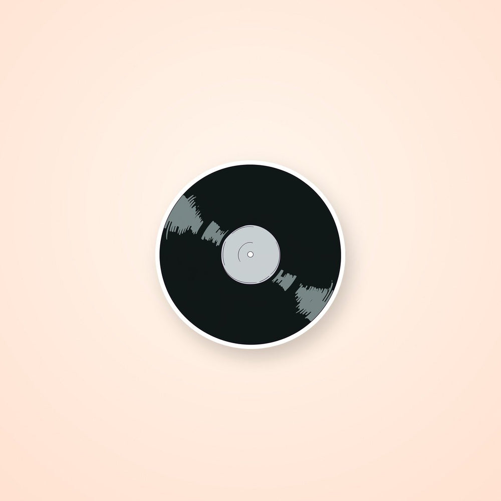 Retro Vinyl Record Sticker