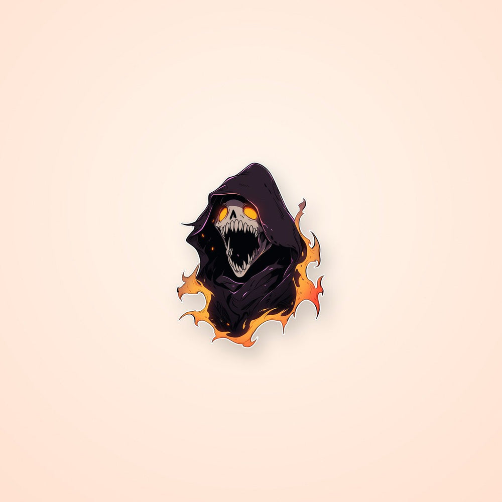 Scary Halloween Monster in Cloak Sticker