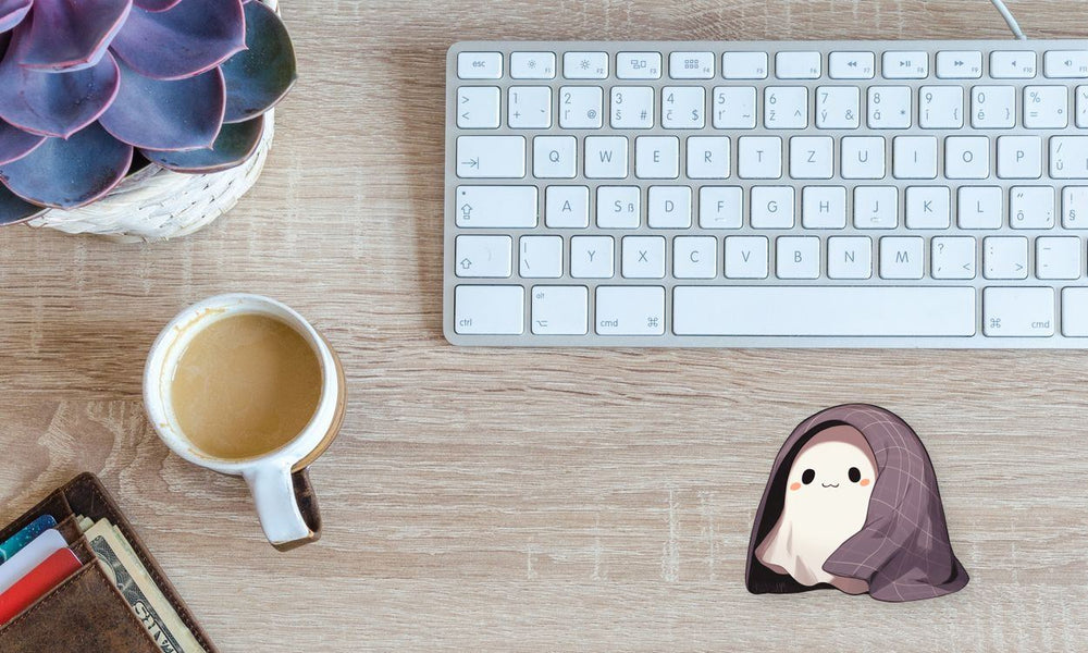 Cute Ghost Under Blanket Sticker