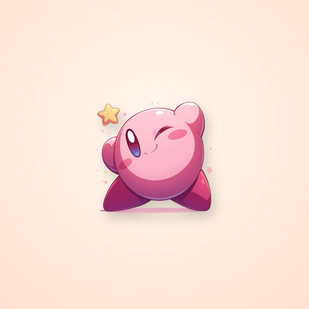 Kirby Winking Star Cute Sticker
