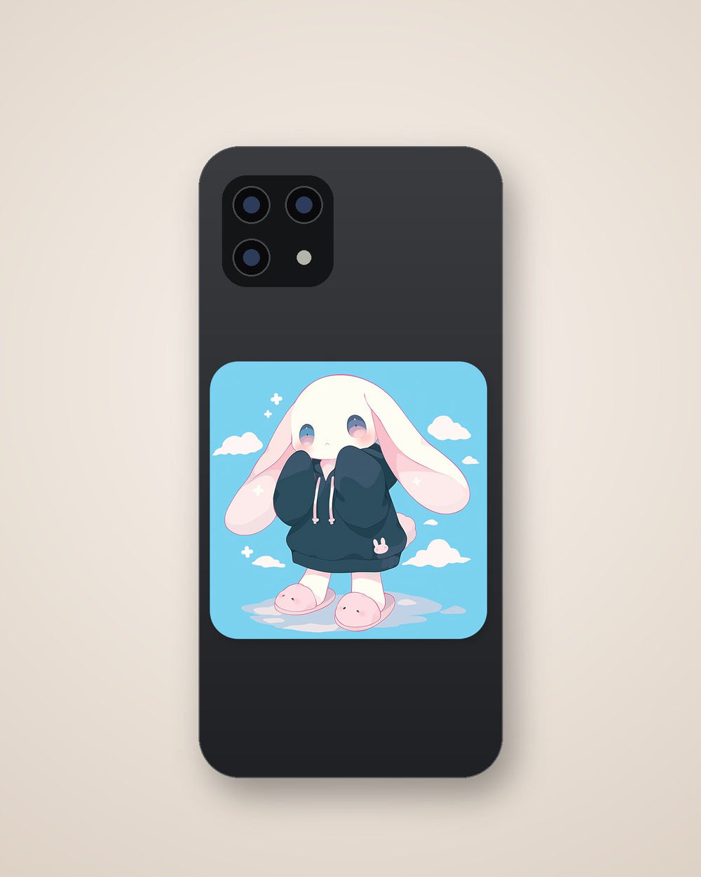 Cinnamoroll in Black Hoodie Kawaii Sticker