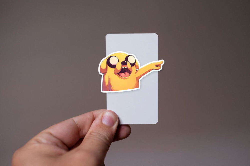 Jake the Dog Pointing Cartoon Sticker
