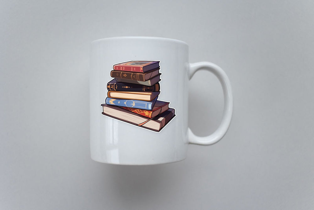 Stack of Vintage Books Sticker