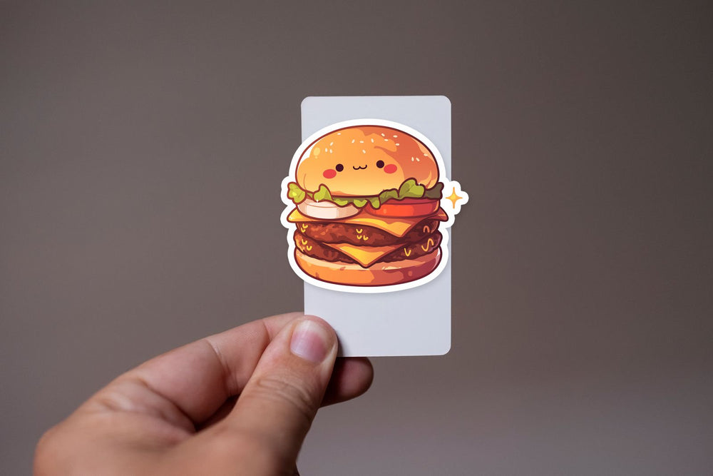 Kawaii Cheeseburger Sticker