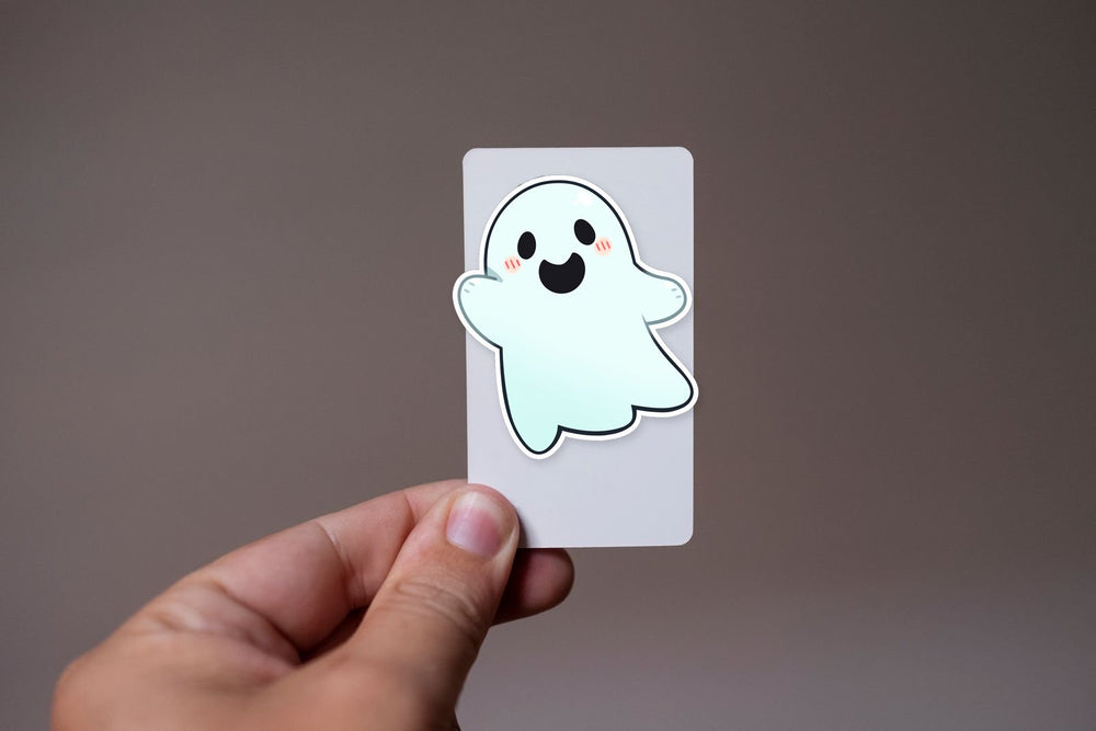 Halloween Cute Ghost Waving Hand Sticker