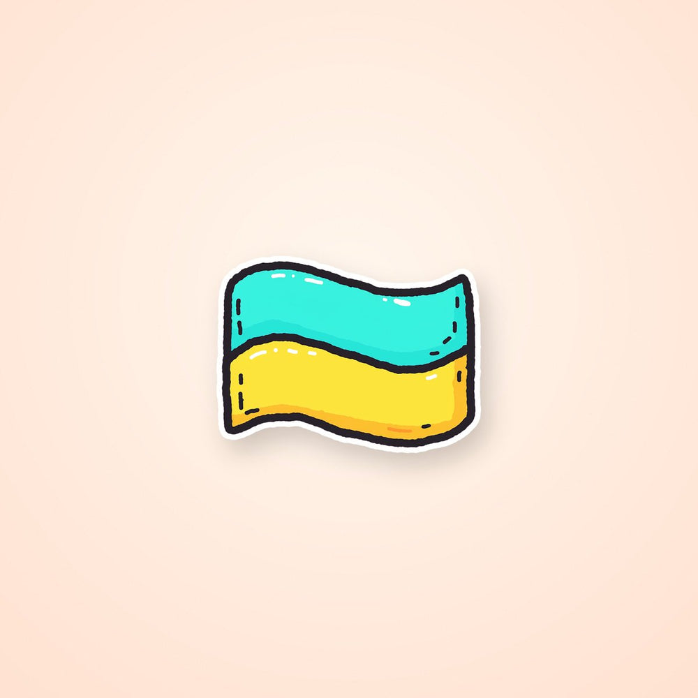 Ukrainian Flag Cool Sticker