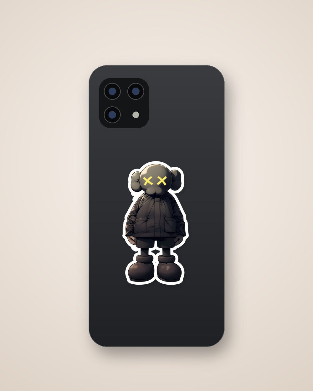 Kaws Black Hoodie Figure Sticker